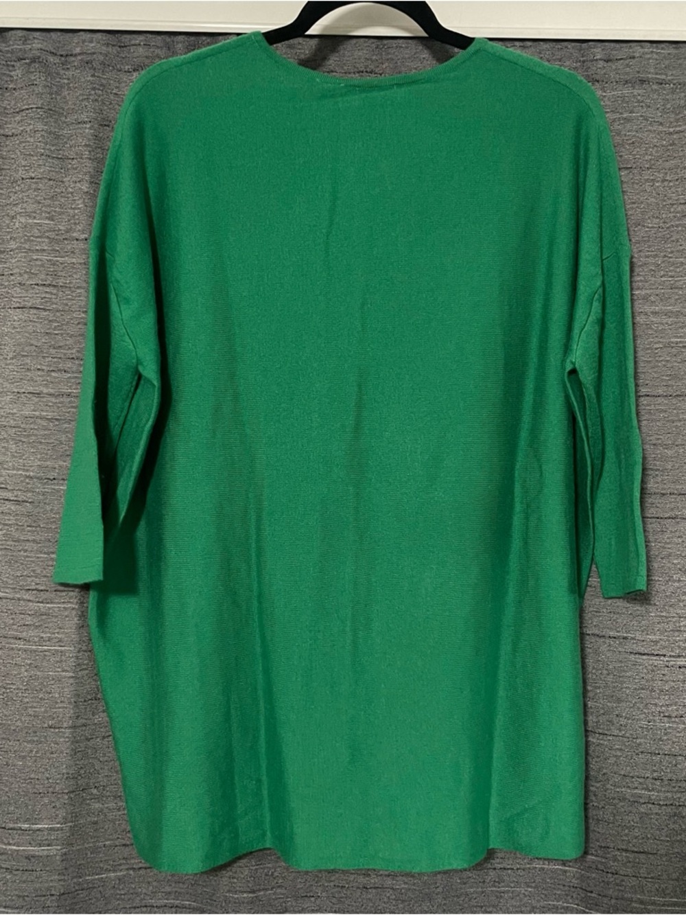 Kerisma Raven Top S/M Green Knit Boho Wool V Neck Relaxed Minimalist Flowy - Picture 3 of 4